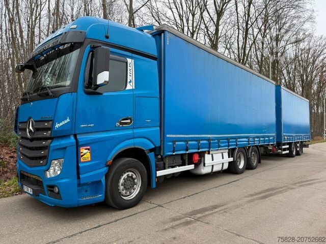 Flaklastbil med kapell MERCEDES-BENZ Actros 2545 / Retarder / Volumenzug