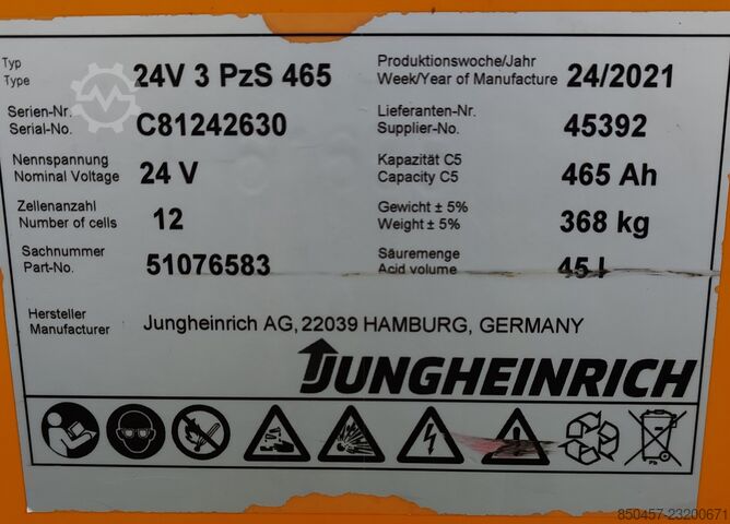 Transpalette manuel Jungheinrich ERE 225 2.5t/ 2021y/ 4431h