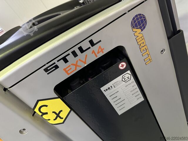 EXV 14 * نموذج توضيحي * Atex EX * Miretti 3D / المنطقة 22 !! بطارية جديدة !! STILL EXV 14 * DEMO * Atex EX * Miretti 3D / Zone 22  !! NEW battery !!