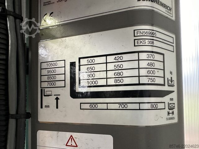 EKS 308 - Guidage par fil !! PSA !! Mât triplex FFL !! JUNGHEINRICH EKS 308 - Wire Guidance !! PSA !! Triplex FFL !!