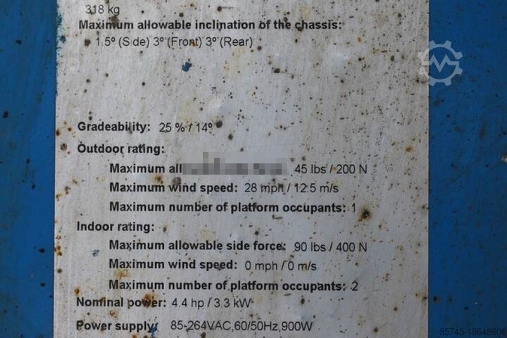 Elevador de tesoura Genie GS3246 Electric, Working Height 11.75 m, 318kg Cap