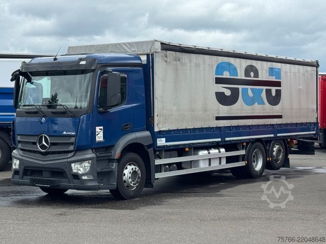 Camião plataforma com lona MERCEDES-BENZ ANTOS 2536 L /LENKACHSE / EDSCHA / RADSTAND 5,5m