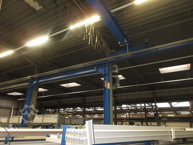 Guindaste de cobertura Guindaste de interior Guindaste de pista Demag Portalkran Hallenkran + Stahlbau Demag Seilzug 2,5t 2500Kg Länge 36x14,5m