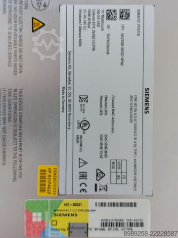 SIMATIC multitouch displej Siemens 6AV7240-0HC07-0PA0