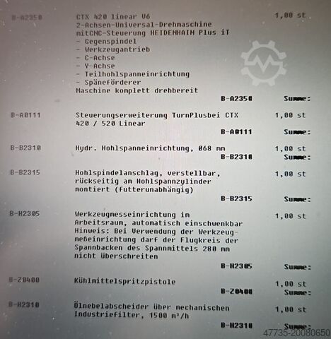 Cnc torna tezgahı GILDEMEISTER CTX 420 linear