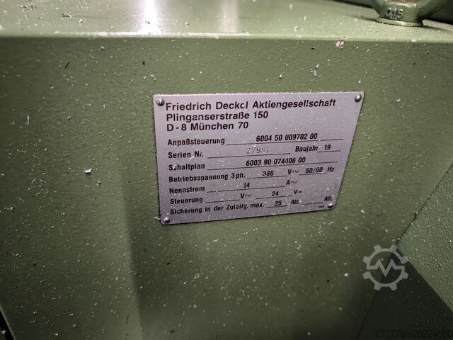 Fräsmaskin för universalverktyg DECKEL FP4M aktiv digital