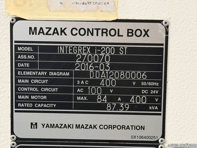 ड्रेह-फ्रैसिंग सेंटर MAZAK Integrex i-200ST Mazak Integrex i-200ST x 1500U
