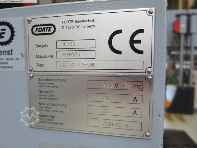 자동 띠톱 - 수평 FORTE - VOLLAUTOMAT SBA 361 / S-CNC