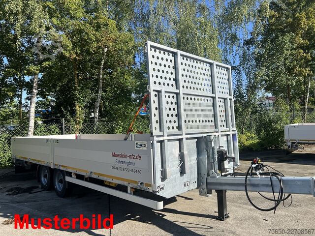 Öppen släpvagn Möslein THT 14,4 G 6,2 L  14,4 t Tandem- Pritschenanhänger- Tieflader