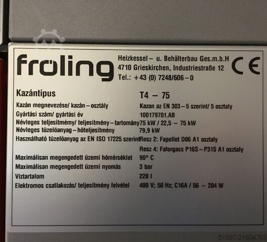 Calefacción Fröling T4 -75 kW