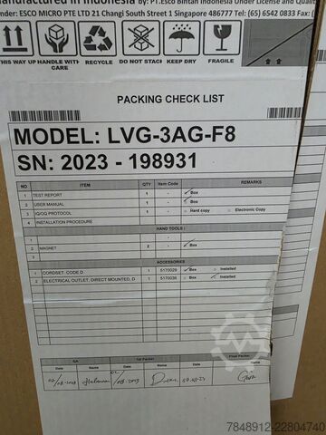 Laminar Flow Cabinet ESCO Airstream Gen 3 LVG-3AG-F8