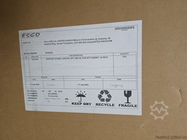 Laminar Flow Cabinet ESCO Airstream Gen 3 LVG-3AG-F8