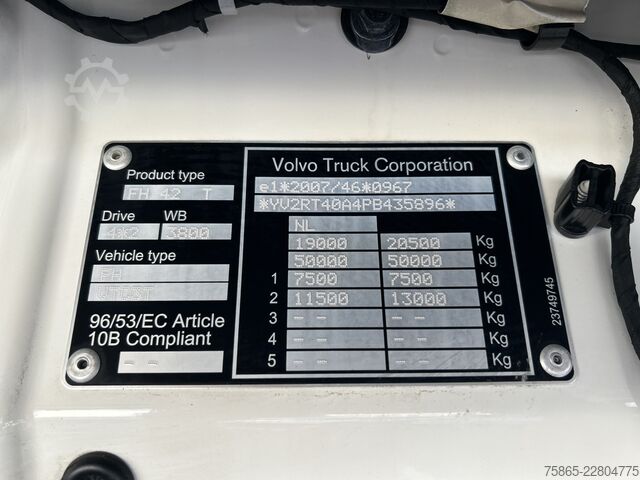 Standardni SZM Volvo FH 500 Globetrotter XL / 277 dkm / Tacho V2 / V...