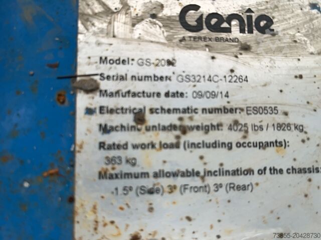 Τραπέζι ανύψωσης ψαλιδιού Genie GS-2032 (8 m)