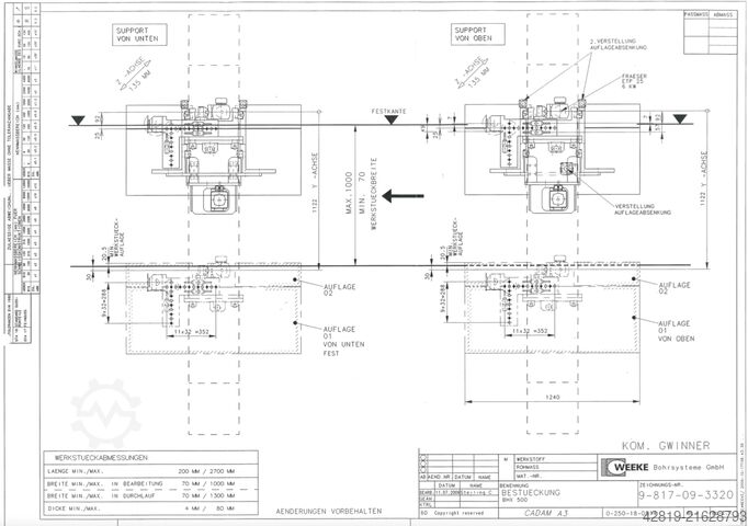 מרכז עיבוד מעבר Weeke BHX 500