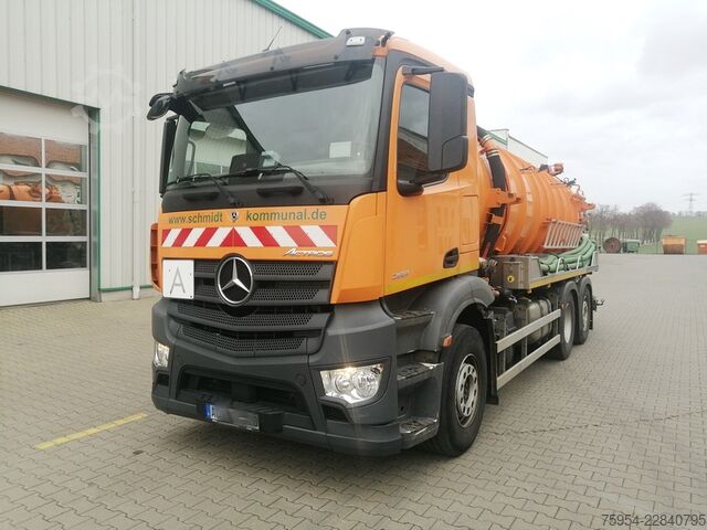 вакуумен цистерна камион Mercedes-Benz Actros 2551 L 6x2 / Domos 15