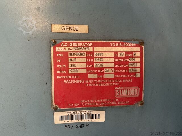 Generator set Perkins 4016TAG1A