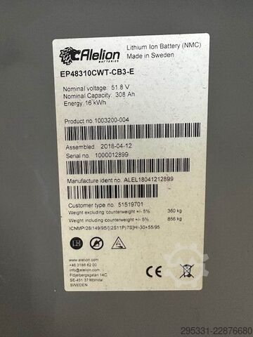 Elektro 3 Rad-Stapler Jungheinrich EFG 218k  GE120-310ZZ Li-Ion