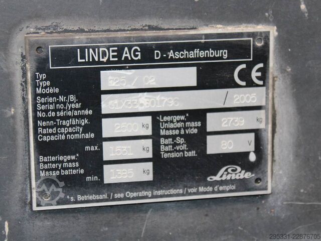 รถโฟล์คลิฟท์ไฟฟ้า 4 ล้อ Linde E 25-02  336