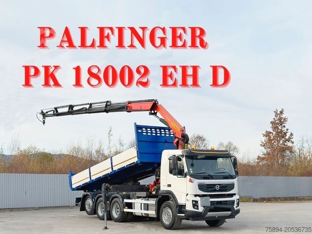 Truck mounted crane VOLVO FMX 460 Kipper 6,40m + PALFINGER PK 18002 EH D