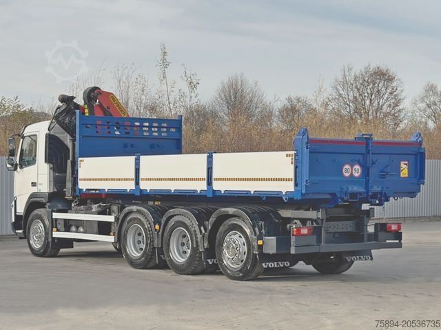 Truck mounted crane VOLVO FMX 460 Kipper 6,40m + PALFINGER PK 18002 EH D