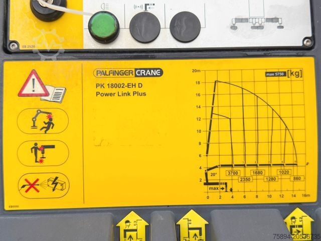 Truck mounted crane VOLVO FMX 460 Kipper 6,40m + PALFINGER PK 18002 EH D