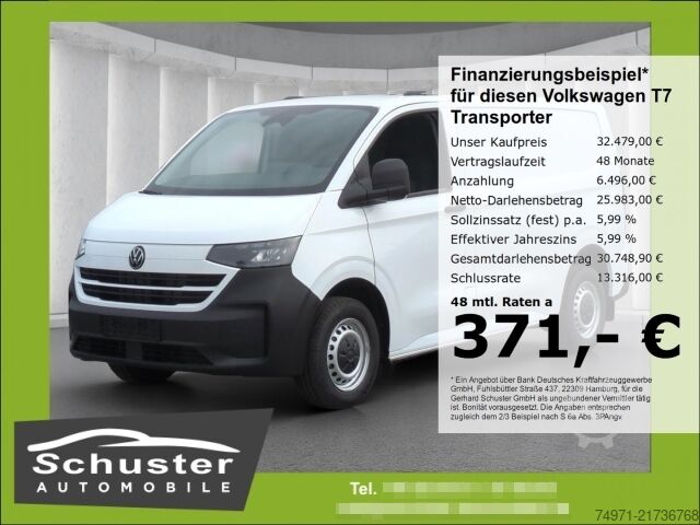 Xe van thùng kín VW T7 Transporter Kasten KR TDI*LED Tempo PDC Klima
