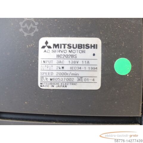 Mitsubishi AC Servo motor HC202BS IEC34-1 Ohne Encoder