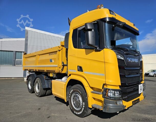 Tresidig tipplastbil SCANIA R 650 6x4 Bordmatik