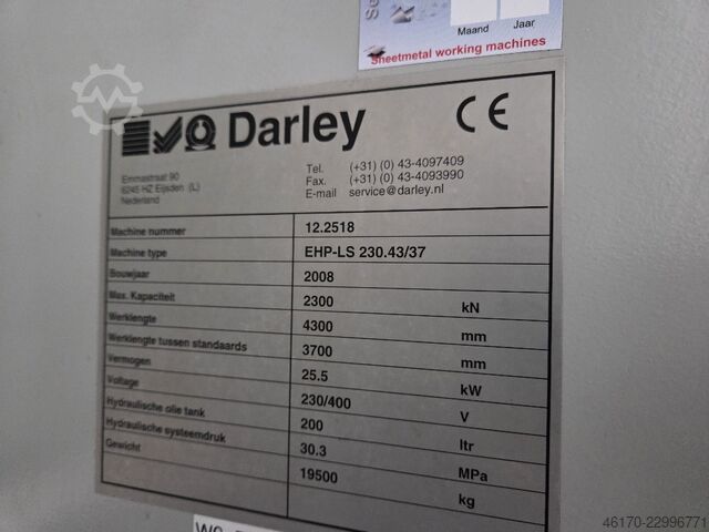 Painutuspink DARLEY EHP LS 230 43 37