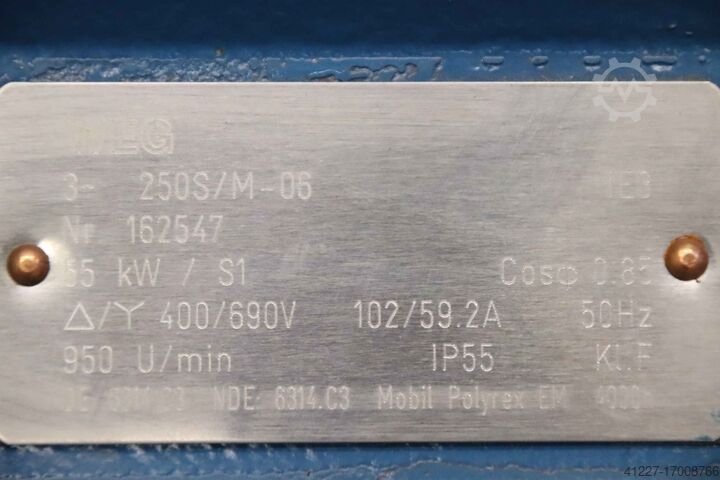 Motor elektrik 55 kW 950 rpm Weg 250S/M-06