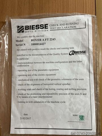Machining center BIESSE Rover A 2243 FT