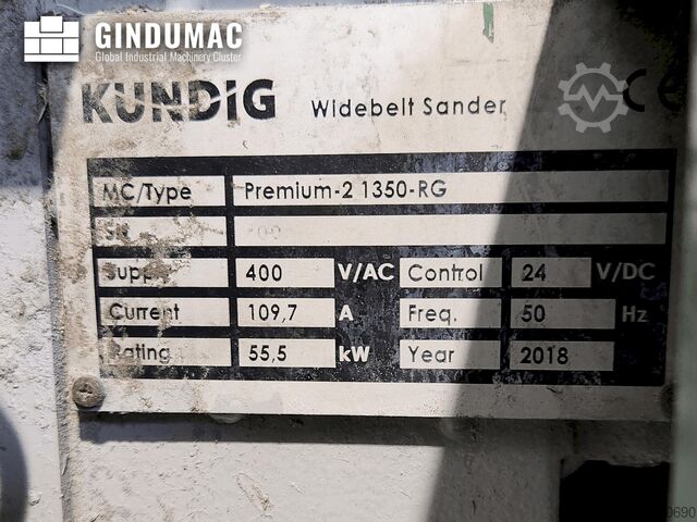 Lixadeira de cinta Kundig Premium-2 1350-RG