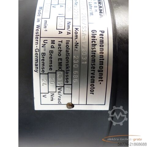  Indramat MDC9.20B / SSA-1 / S031 Gleichstrom - Servomotor SN: 2770