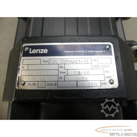 Kontrolna jedinica Lenze DFVARS 071-22 Servomotor SN: 0237500 mit A2S 107-AA01-31 Lüfter