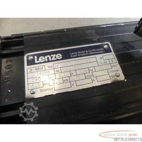  Lenze DFVARS 071-22 Servomotor SN:  ohne Lüfter