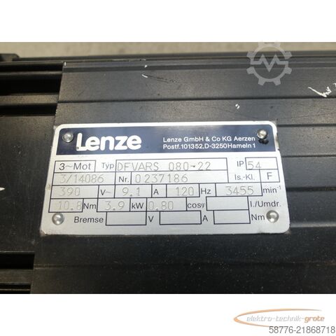 Unidad de control Lenze DFVARS 080-22 Servomotor SN: 0237186 mit A2S 107-AA01-31 Lüfter
