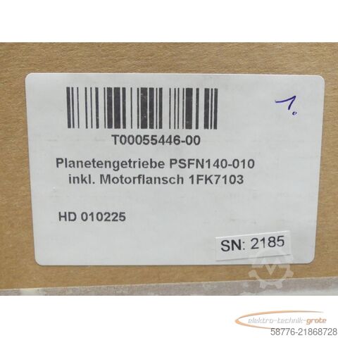Unidad de control Neugart PSFN140-010-SSSD3AH-Z38/80/180/215/B5/M12 Planetengetriebe SN2185 -neu-