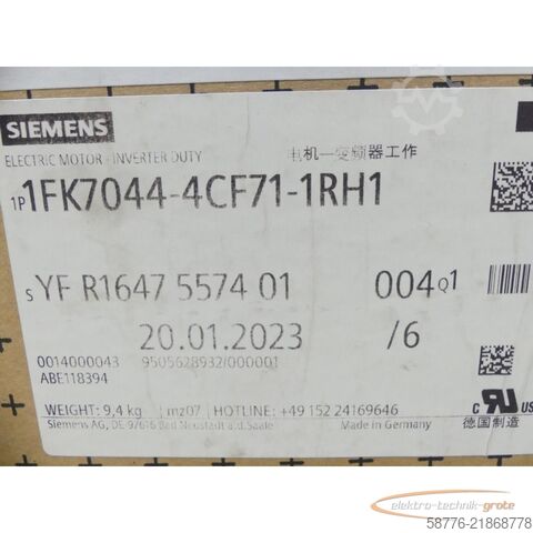 Valdymo blokas Siemens 1FK7044-4CF71-1RH1 Motor SNYFR1647557401004 --