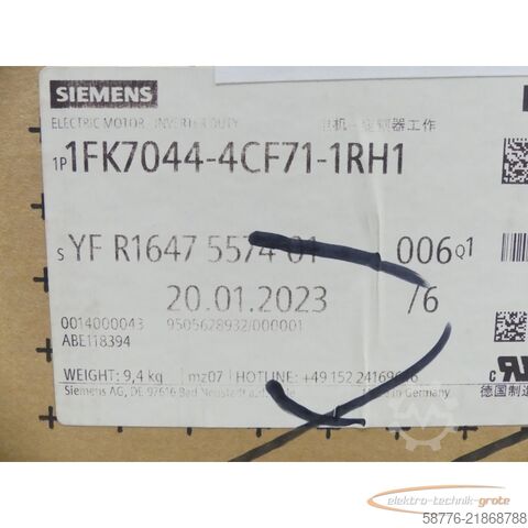 Valdymo blokas Siemens 1FK7044-4CF71-1RH1 Motor SNYFR1647557401006 --