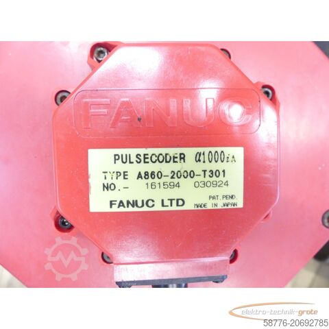 Motor fanuc Fanuc A06B-0266-B100 SN: C03XA7280 + Pulsecoder A860-2000-T301 Servomotor