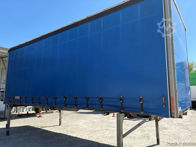 Swap body with flatbed & tarp Wecon 7,82m Verzinkt Bordwand unter Plane