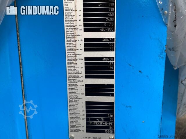 Hydraulic Injection Moulding Machine Netstal SynErgy 2400-900