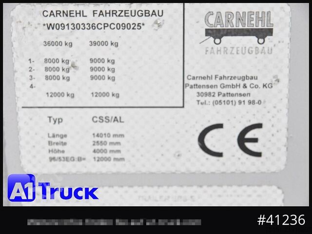 Poluprikolica s pomičnim podom CARNEHL CSS/AL 90m³ Lift 7.760 Kg,