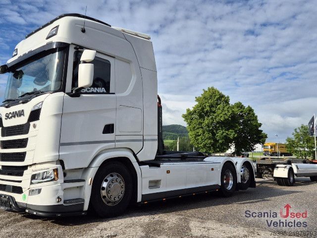 Camião porta-contentores de gancho Scania S 500 B6x2*4NB Aboller Komplettzug !!
