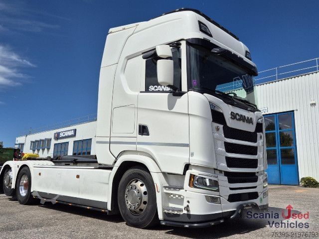Camião porta-contentores de gancho Scania S 500 B6x2*4NB Aboller Komplettzug !!
