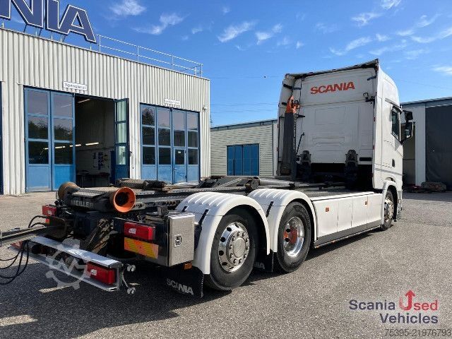 Camião porta-contentores de gancho Scania S 500 B6x2*4NB Aboller Komplettzug !!