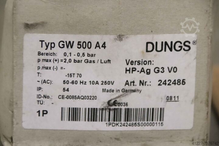 Pressure switch Dungs GW 500 A4 242485