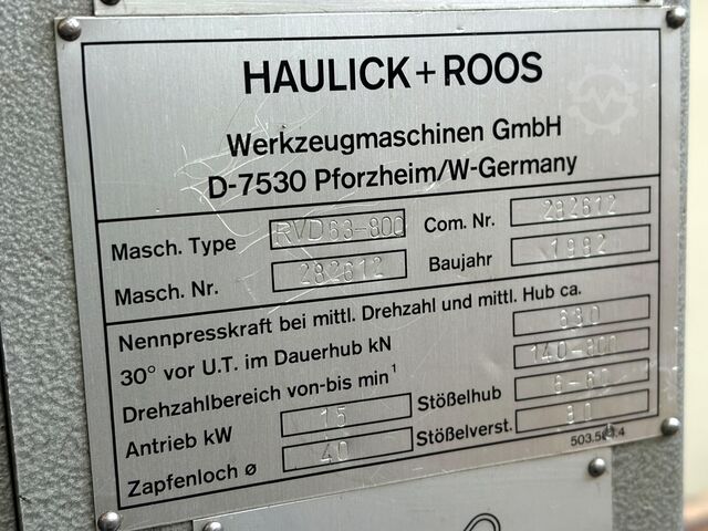 Mașină automată de perforat Haulick + Roos RVD 63-800 HS/CNC