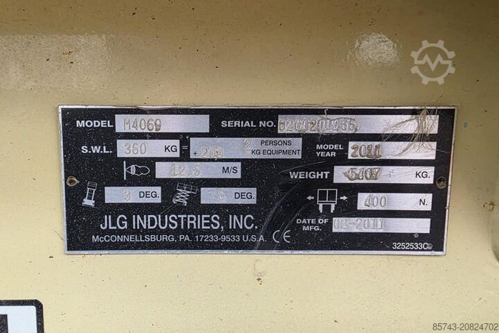 Elevador de tesoura JLG M4069 Hybrid, 14.2m Working Height, 360kg Capacity